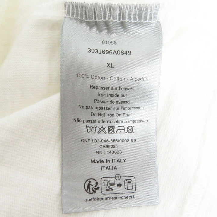 【ドンドン見直し】美品 ディオール オム 23AW 393J696A0849 スラブコットン クルーネック ロゴ入り 半袖Ｔシャツ XL イタリア製 正規品