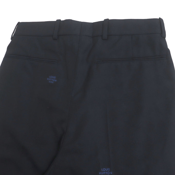 【ドンドン見直し】未使用品 ルイヴィトン 22AW ウール コットン ダミエ テーラドショーツ ショートパンツ 紺 36 伊製 正規品 メンズ