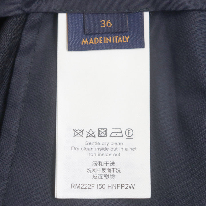 【ドンドン見直し】未使用品 ルイヴィトン 22AW ウール コットン ダミエ テーラドショーツ ショートパンツ 紺 36 伊製 正規品 メンズ