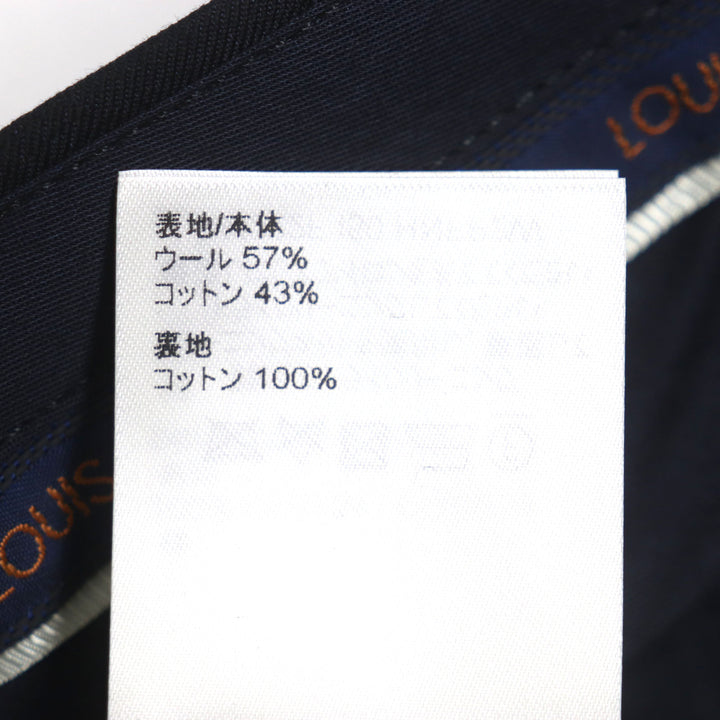 【ドンドン見直し】未使用品 ルイヴィトン 22AW ウール コットン ダミエ テーラドショーツ ショートパンツ 紺 36 伊製 正規品 メンズ