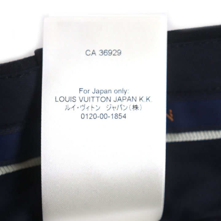 【ドンドン見直し】未使用品 ルイヴィトン 22AW ウール コットン ダミエ テーラドショーツ ショートパンツ 紺 36 伊製 正規品 メンズ
