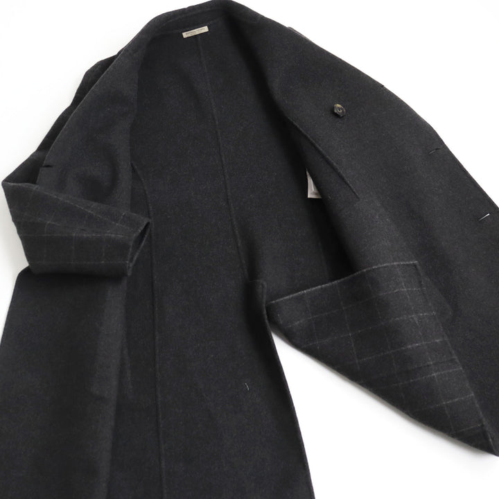 極美品 ボッテガヴェネタ 17AW カシミヤ100% ダブルチェスターコート グレー 46 ハンガー・ガーメント付 伊製 正規品