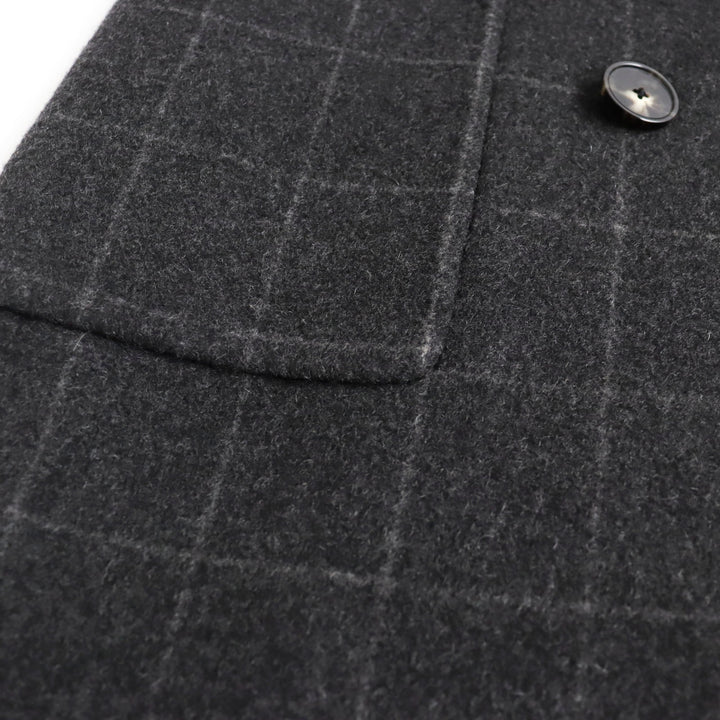 極美品 ボッテガヴェネタ 17AW カシミヤ100% ダブルチェスターコート グレー 46 ハンガー・ガーメント付 伊製 正規品