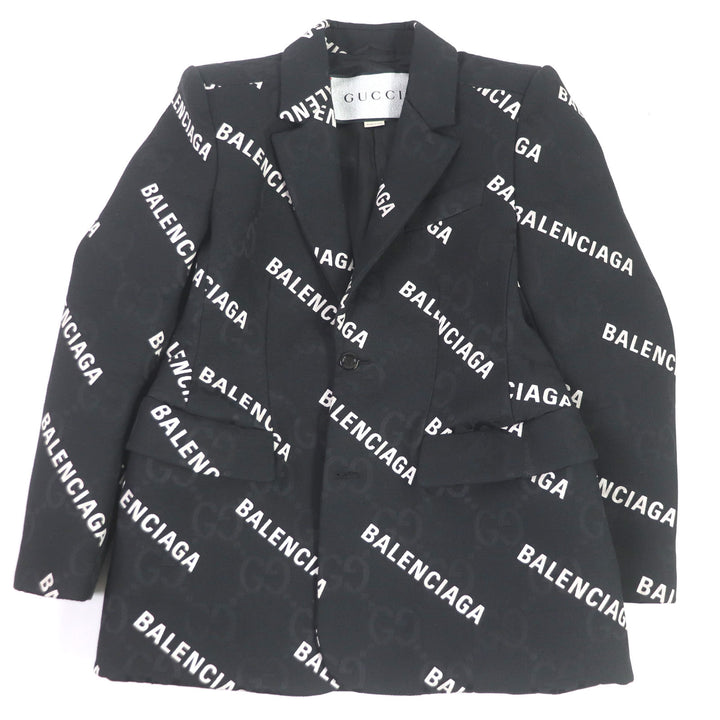 【ドンドン見直し】極美品 GUCCI BALENCIAGA 21AW 676014 The Hacker Jumbo GG Jacket ハッカープロジェクト ジャケット48 正規品