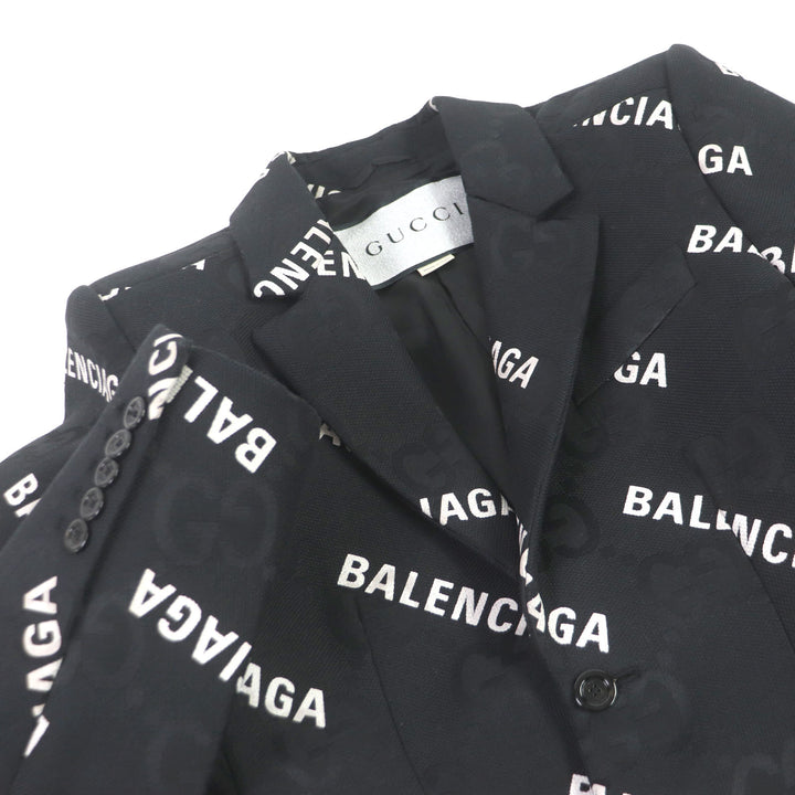 【ドンドン見直し】極美品 GUCCI BALENCIAGA 21AW 676014 The Hacker Jumbo GG Jacket ハッカープロジェクト ジャケット48 正規品