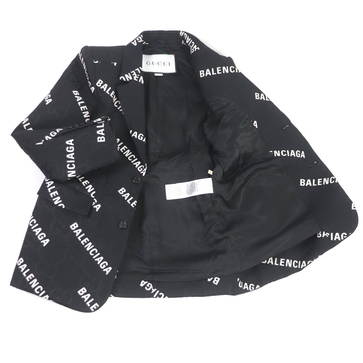 【ドンドン見直し】極美品 GUCCI BALENCIAGA 21AW 676014 The Hacker Jumbo GG Jacket ハッカープロジェクト ジャケット48 正規品