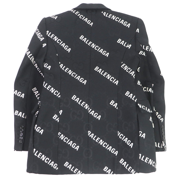 【ドンドン見直し】極美品 GUCCI BALENCIAGA 21AW 676014 The Hacker Jumbo GG Jacket ハッカープロジェクト ジャケット48 正規品
