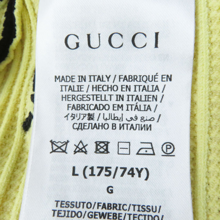 【ドンドン見直し】未使用品 グッチ アディダス 697710 ライン入り ニット ロングスカート 黄 黒 ガーメント付 伊製 正規品 レディース