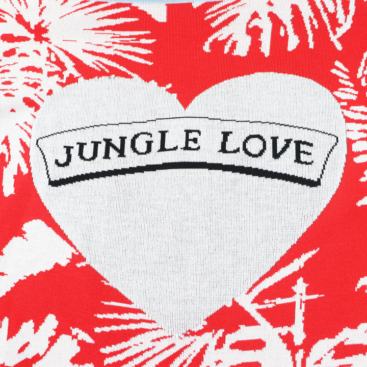 【ドンドン見直し】未使用品 HERMES エルメス 3E2827D3 JUNGLE LOVE ジャングルラブ チュニック／ワンピース レッド 38 伊製 レディース