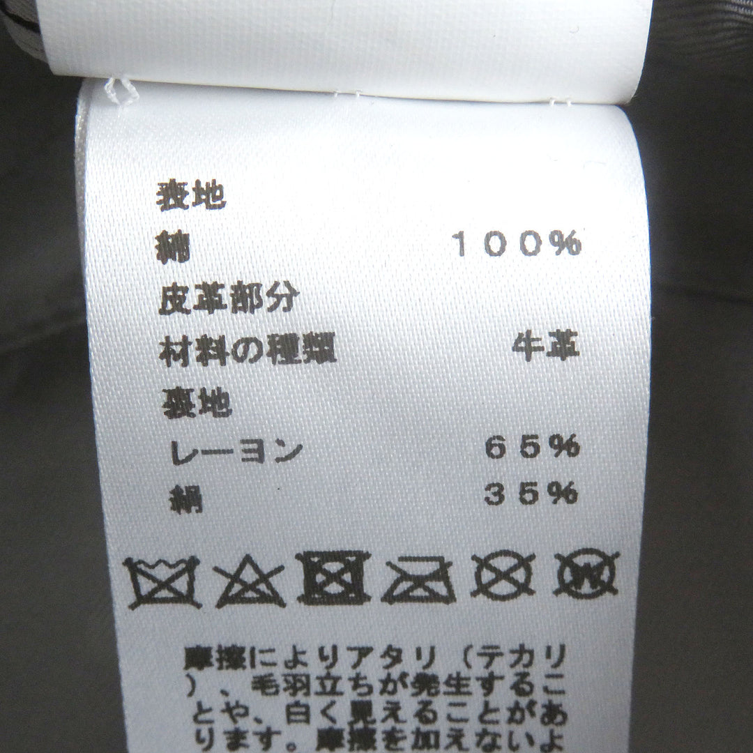 【ドンドン見直し】未使用品□エルメス サントノーレ セリエボタン 裏シルク混 Hロゴ レザーパイピング ベレー帽 グレー 58 伊製 正規品