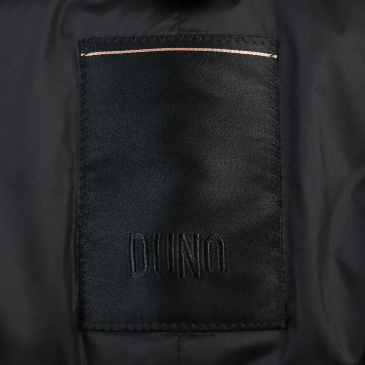 極美品●DUNO デュノ 2020年製 レイヤード ロゴパッチ付き フーデッドダウンコート ジャケット カーキ 50 正規品 メンズ