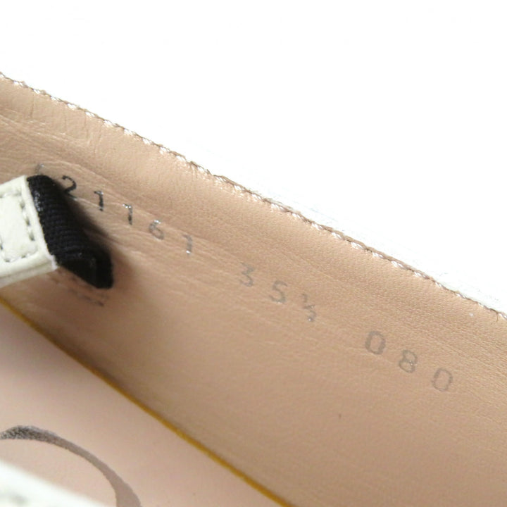 【ドンドン見直し】未使用品△グッチ 621161 レザー ホースビット チェーン付き ポインテッドトゥ フラット パンプス 35.5 箱 袋