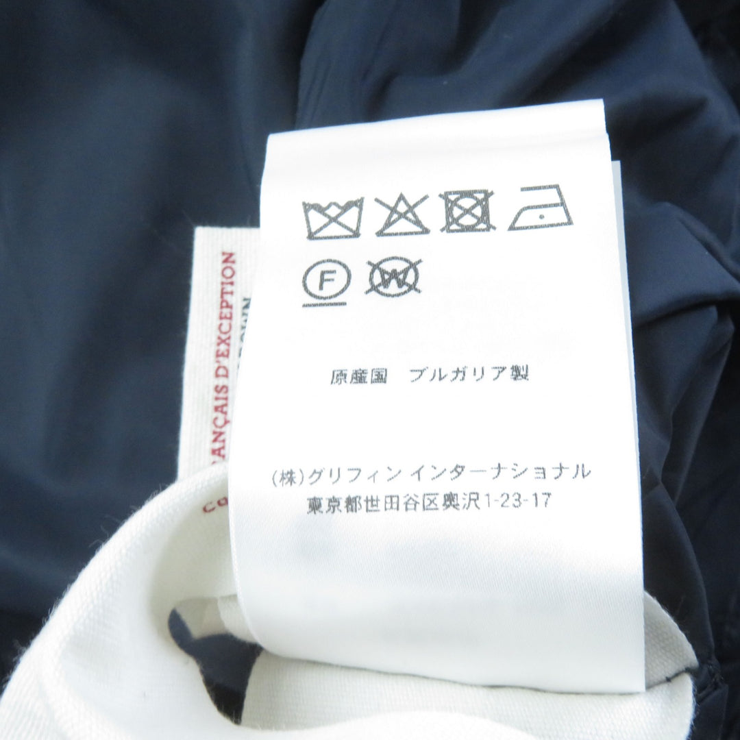 美品★ピレネックス BORDEAUX FUR ラクーンファー・フード付 ZIP UP ダウンジャケット 紺 34 日本サイズS相当 ブルガリア製 正規品
