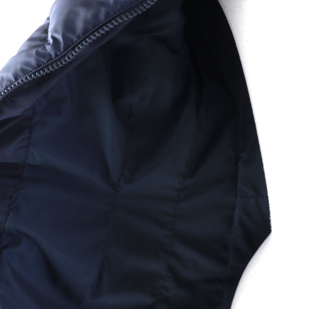 美品★MONCLER モンクレール FLAMMETTE フラメッテ フード・ロゴワッペン付 ZIP UP ダウンコート 紺 00 正規品 レディース