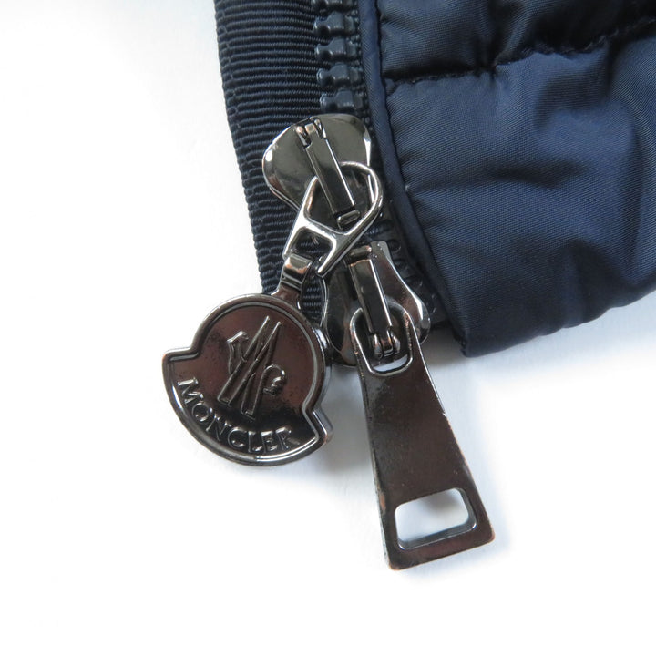 美品★MONCLER モンクレール FLAMMETTE フラメッテ フード・ロゴワッペン付 ZIP UP ダウンコート 紺 00 正規品 レディース