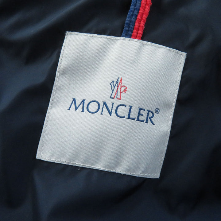 美品★MONCLER モンクレール FLAMMETTE フラメッテ フード・ロゴワッペン付 ZIP UP ダウンコート 紺 00 正規品 レディース