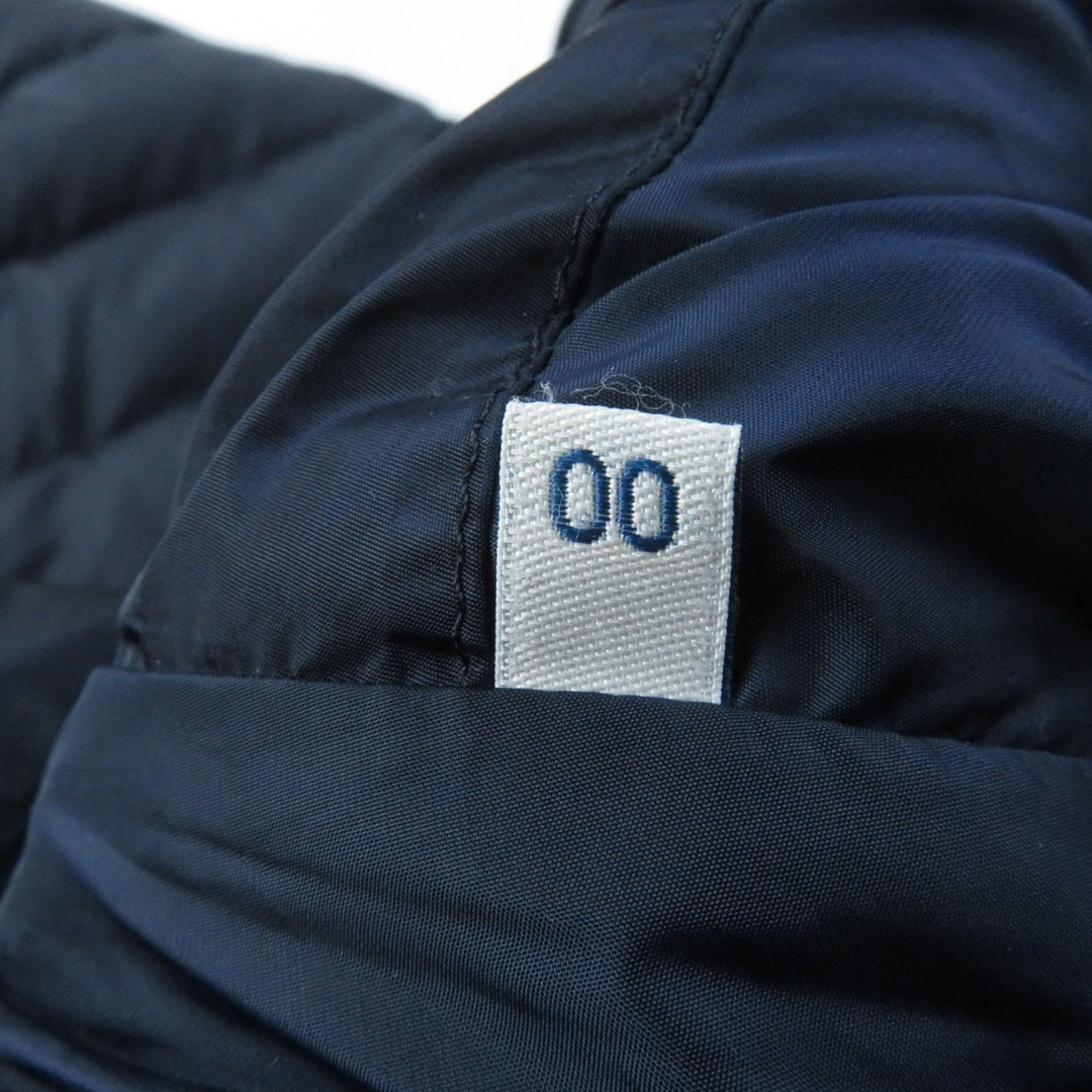 美品★MONCLER モンクレール FLAMMETTE フラメッテ フード・ロゴワッペン付 ZIP UP ダウンコート 紺 00 正規品 レディース