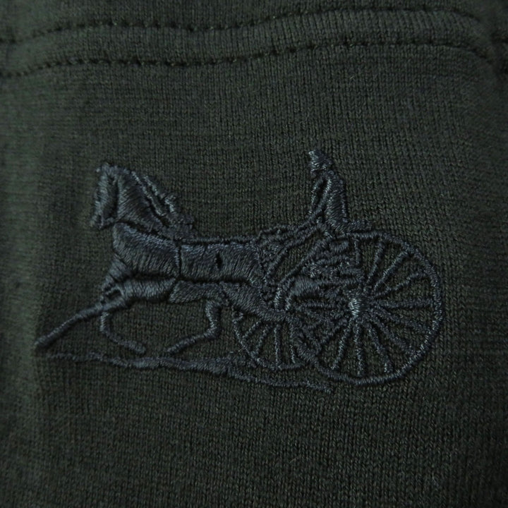 美品◎セリーヌ 2X561453L ウール カシミヤ 馬車刺繍 金ボタン 長袖 フレアロングワンピース カーキ XS 正規品