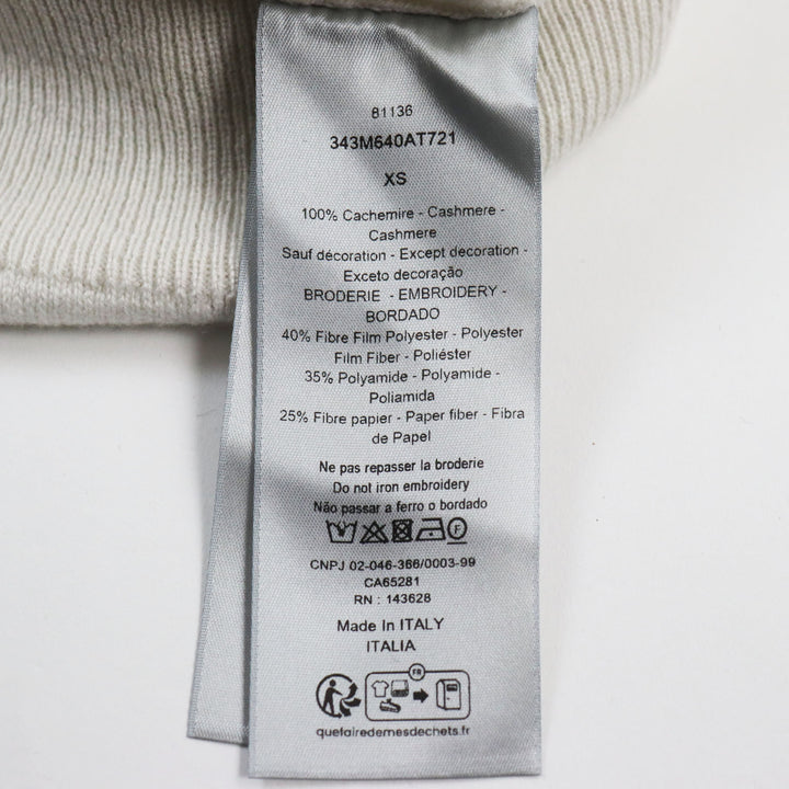 極美品●ディオール オム 23AW 343M640AT721 カシミヤ100％ CDインターレース ニット セーター グレー系 XS 正規品 メンズ