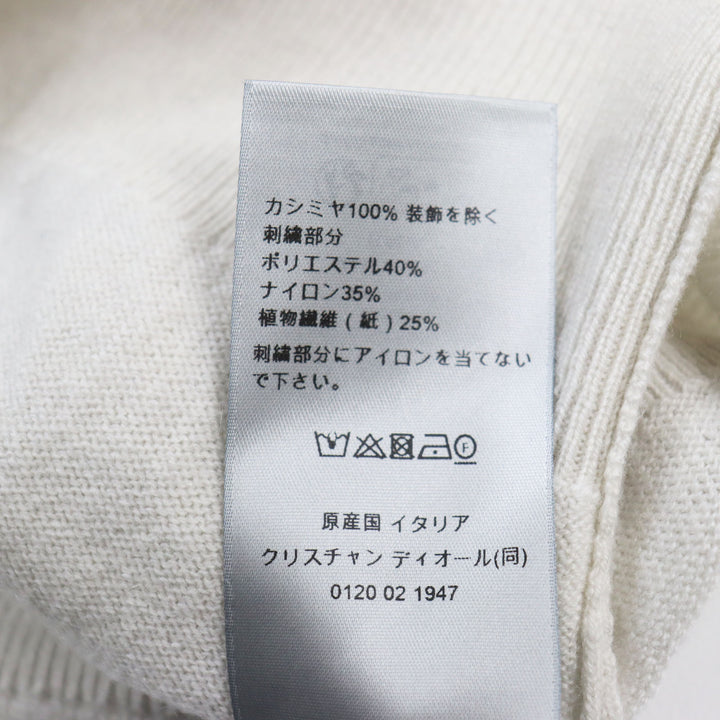 極美品●ディオール オム 23AW 343M640AT721 カシミヤ100％ CDインターレース ニット セーター グレー系 XS 正規品 メンズ