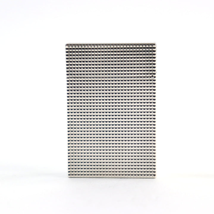 外装極美品○Dupont デュポン ライン2 ショート マイクロダイヤモンドヘッド ローラー式 喫煙グッズ ガスライター シルバー 着火不可