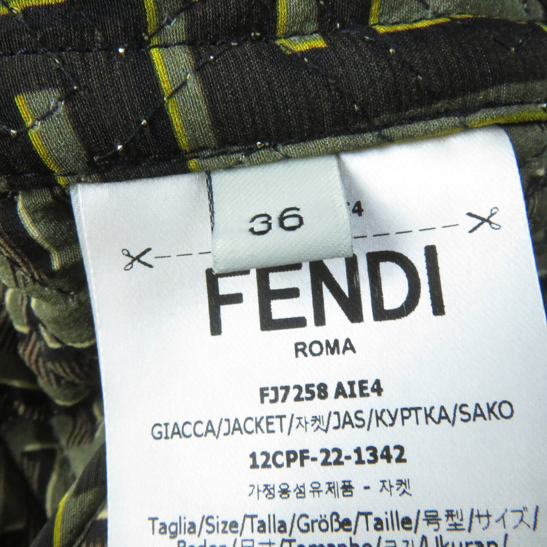未使用品☆フェンダーチェ フェンディ ヴェルサーチ 22SS FJ7258 シルク100％ FFロゴ バロック柄 ブルゾン 36 正規品