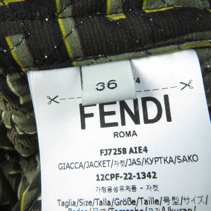 未使用品☆フェンダーチェ フェンディ ヴェルサーチ 22SS FJ7258 シルク100％ FFロゴ バロック柄 ブルゾン 36 正規品
