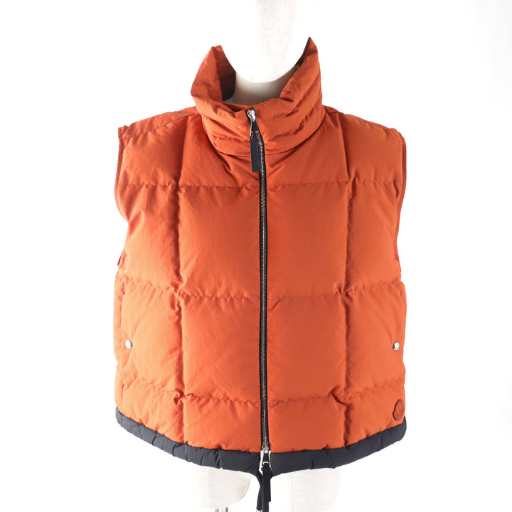 極美品○モンクレール ジーニアス 2 2021年 DEMETRIA GILET グリッドキルティング ダウンベスト 0 正規品 レディース