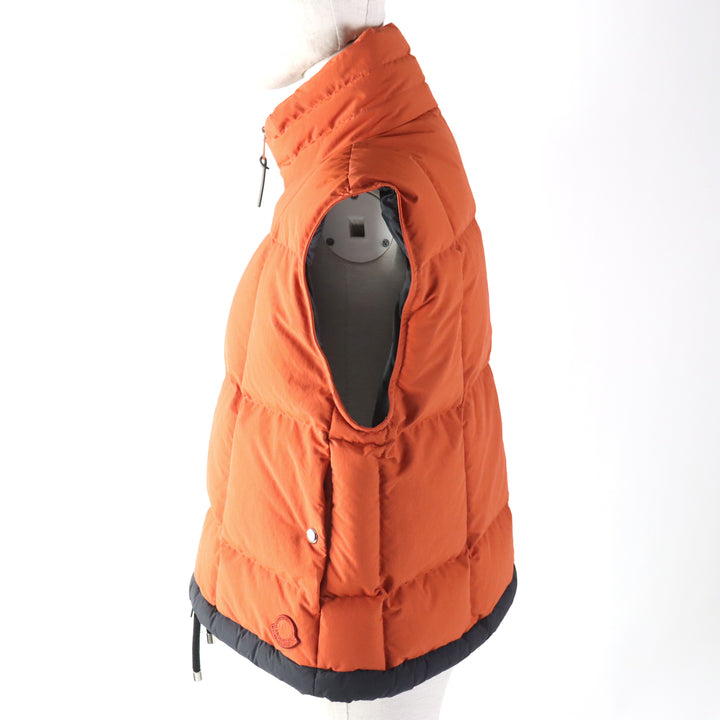 極美品○モンクレール ジーニアス 2 2021年 DEMETRIA GILET グリッドキルティング ダウンベスト 0 正規品 レディース