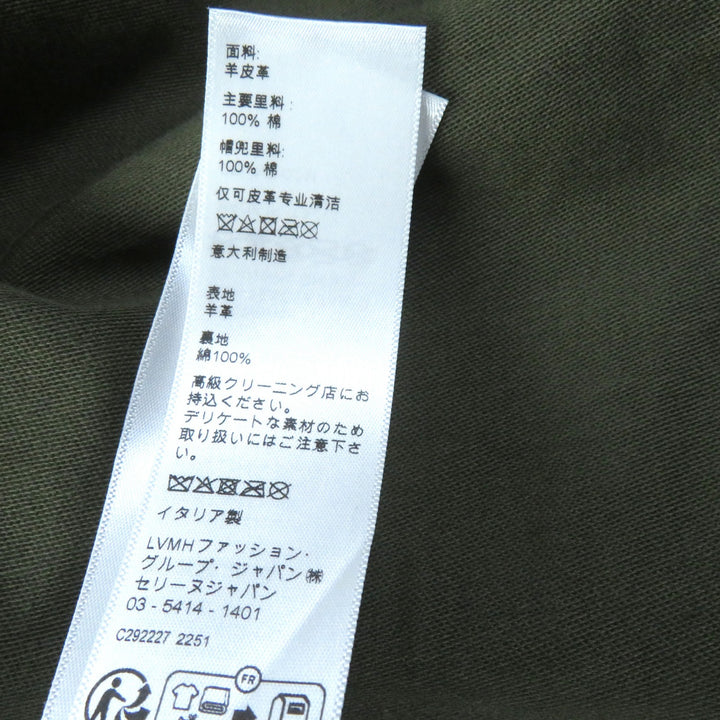 美品★セリーヌ 23AW 2D493151T プロンジェ ラムスキン オーバーサイズ パーカー ブラック 34 伊製 正規品 レディース