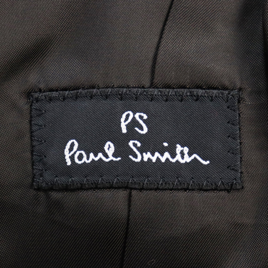 美品○ピーエス ポールスミス PP-RM-35794 カシミヤ100% コインポケット チェスターコート ダークブラウン S 日本製 正規品