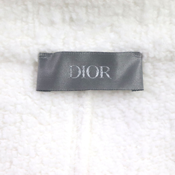 美品▼ディオール オム 24SS 413J434A0879 Dior 47 ロゴ刺繍入 ハーフジップ プルオーバー スウェット ホワイト XL 正規品