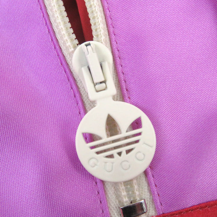 【ドンドン見直し】極美品□グッチ adidas 22AW 691429 トレフォイル GGロゴ フード入 アノラックパーカー ブルゾン 46 伊製 正規品