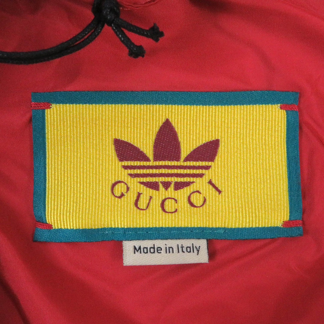 【ドンドン見直し】極美品□グッチ adidas 22AW 691429 トレフォイル GGロゴ フード入 アノラックパーカー ブルゾン 46 伊製 正規品