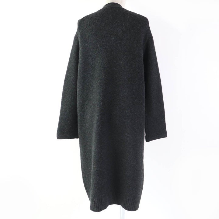 極美品☆CELINE セリーヌ 2 5Q46/4206 カシミヤ100％ フィービー期 長袖 ニットコート ロングカーディガン ダークグレー M 正規品　