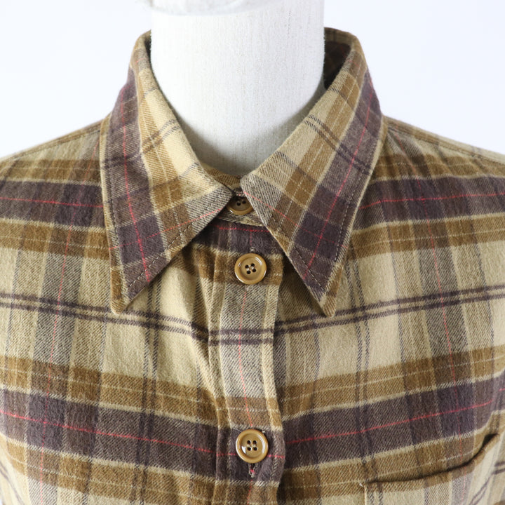 【ドンドン見直し】極美品★GUCCI グッチ 20AW 641302 チェック柄 カットオフ ノースリーブシャツ 40 伊製 正規品 レディース