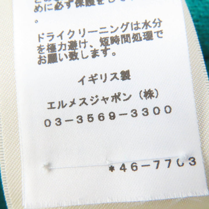 極美品☆HERMES エルメス 定価180400円 2024年製 カシミヤ100％ ショートスリーブ 半袖ニット グリーン系 36 英国製 正規品 レディース