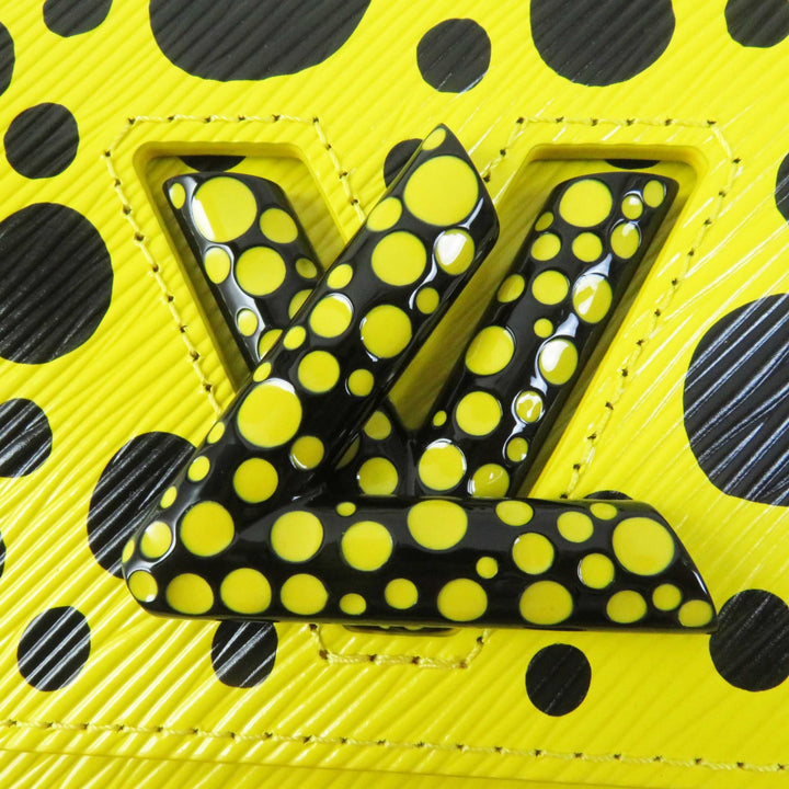 未使用品◎LV×YK ルイヴィトン 草間彌生 M21695 ツイストPM エピ ペインテッド ドット ショルダーバッグ イエロー ブラック 保存袋付き