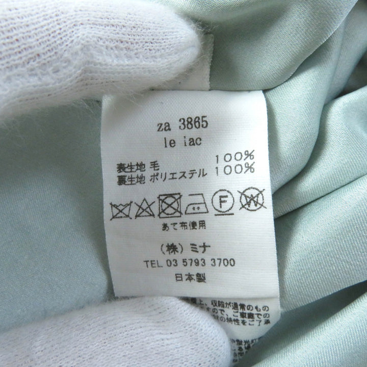 【ドンドン見直し】極美品★ミナペルホネン 2021年製 ZA3865 le lac ウールジョーゼット プリント ラグランスリーブ ワンピース 正規品