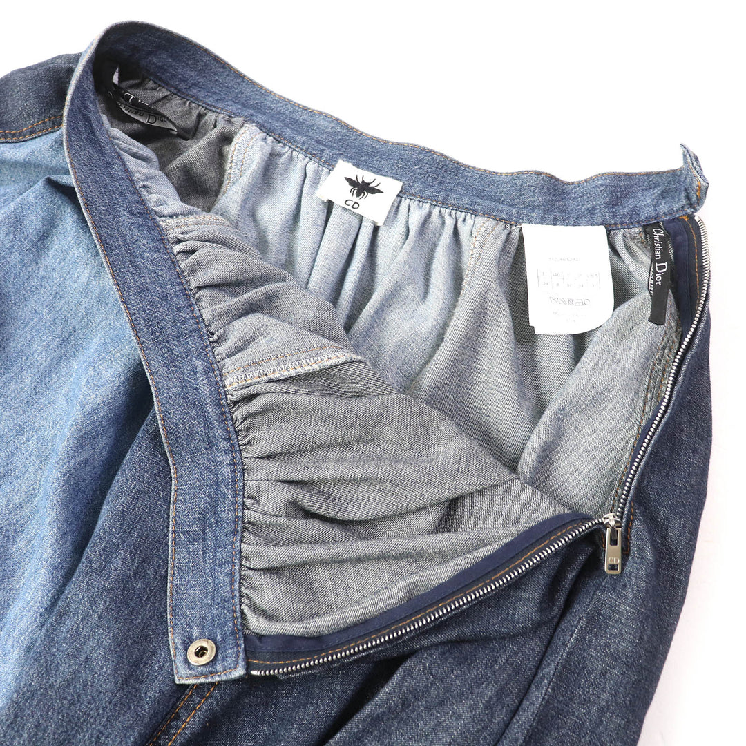 【ドンドン見直し】美品△クリスチャンディオール 21SS 112J56A3941 パッチワークデザイン ロング フレアスカート 40 伊製 正規品