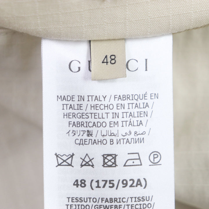 極美品▼GUCCI グッチ 22SS 669142 パイナップル 刺繍・アップリケ付き フーテッド ZIP ジャケット マルチ 48 イタリア製 正規品 メンズ