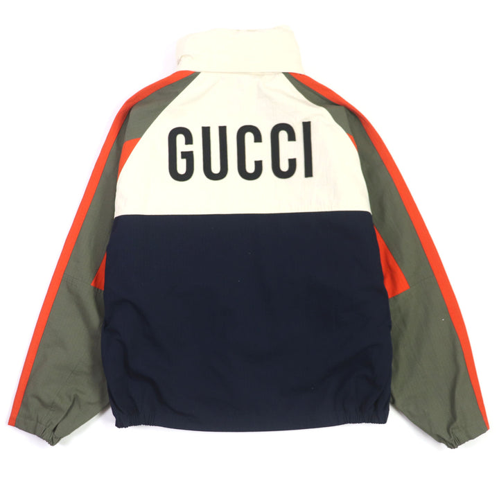 極美品▼GUCCI グッチ 22SS 669142 パイナップル 刺繍・アップリケ付き フーテッド ZIP ジャケット マルチ 48 イタリア製 正規品 メンズ