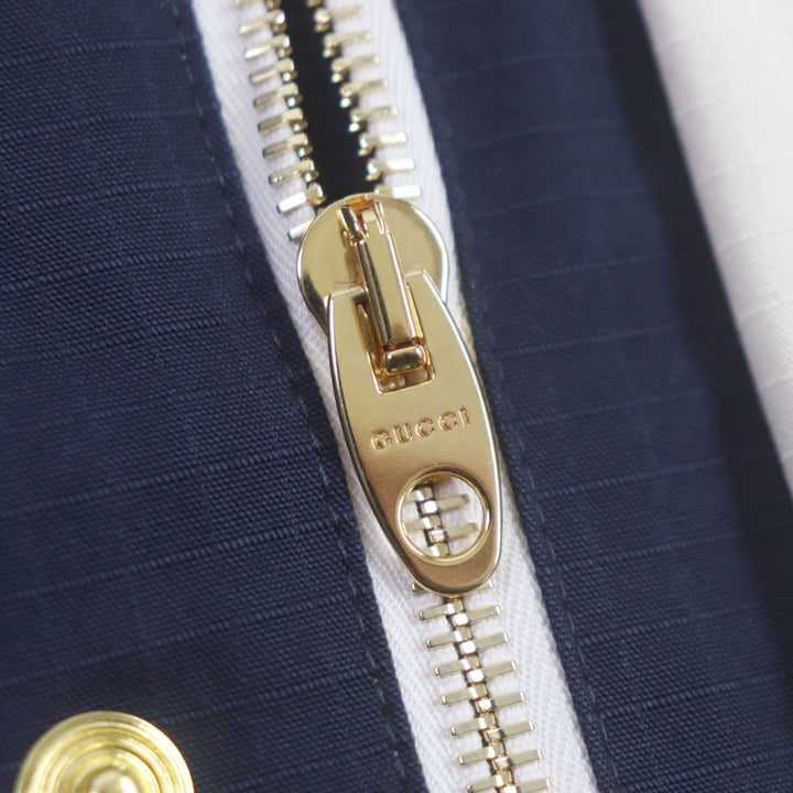 極美品▼GUCCI グッチ 22SS 669142 パイナップル 刺繍・アップリケ付き フーテッド ZIP ジャケット マルチ 48 イタリア製 正規品 メンズ