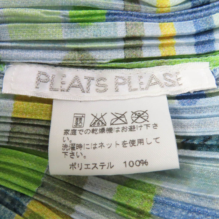 【ドンドン見直し】極美品☆プリーツプリーズ イッセイミヤケ PP61-JK656 ハイネック フレンチスリーブ カットソー 3 正規品 レディース