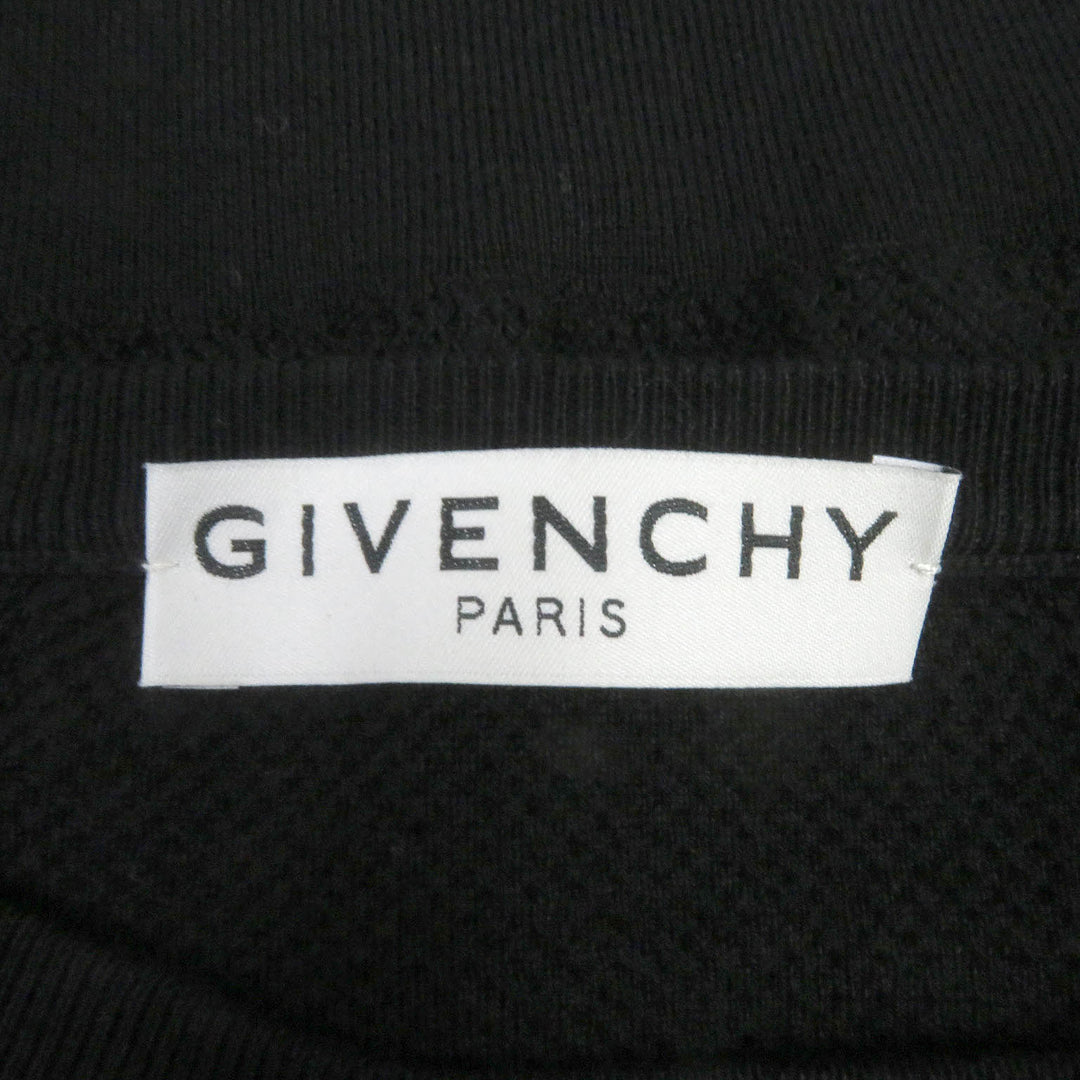 美品□GIVENCHY ジバンシィ BM90CL4Y5U 薄手 ロングスリーブ 長袖 メッシュ ロゴニット セーター ブラック XS イタリア製 正規品 メンズ