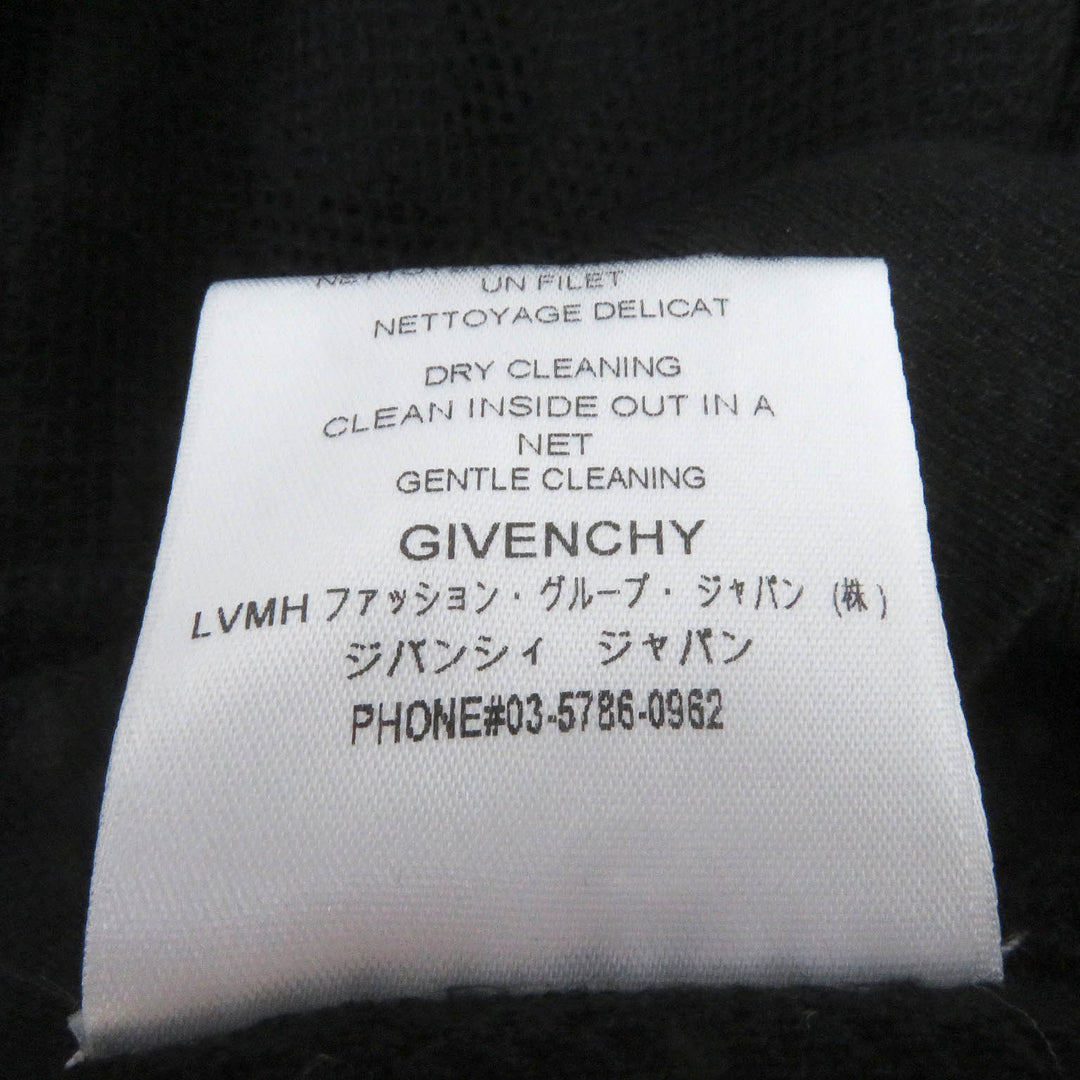 美品□GIVENCHY ジバンシィ BM90CL4Y5U 薄手 ロングスリーブ 長袖 メッシュ ロゴニット セーター ブラック XS イタリア製 正規品 メンズ