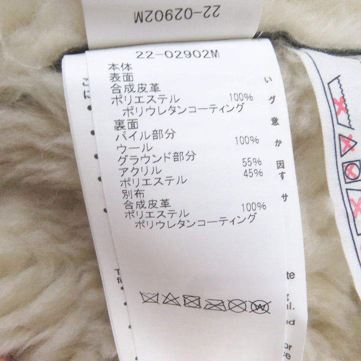 未使用品□Sacai サカイ 22AW 22-02902M フェイクシアリング エコレザー ブルゾン ジャケット ブラック 1 日本製 正規品 メンズオススメ