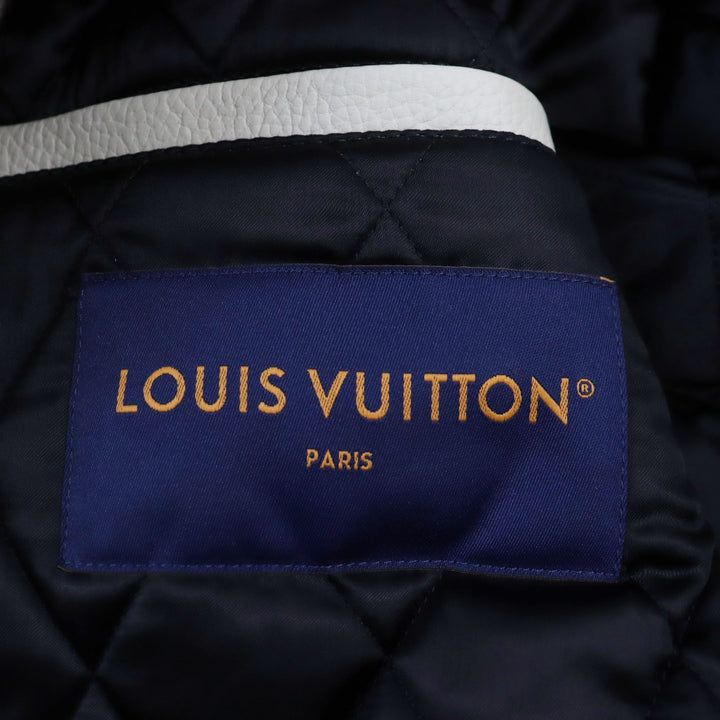極美品●LOUIS VUITTON ルイヴィトン 定価935000円 24SS 1AFAGQ レザーアンドナイロンブルゾン 中綿入り ジャケット マロン 50 正規品
