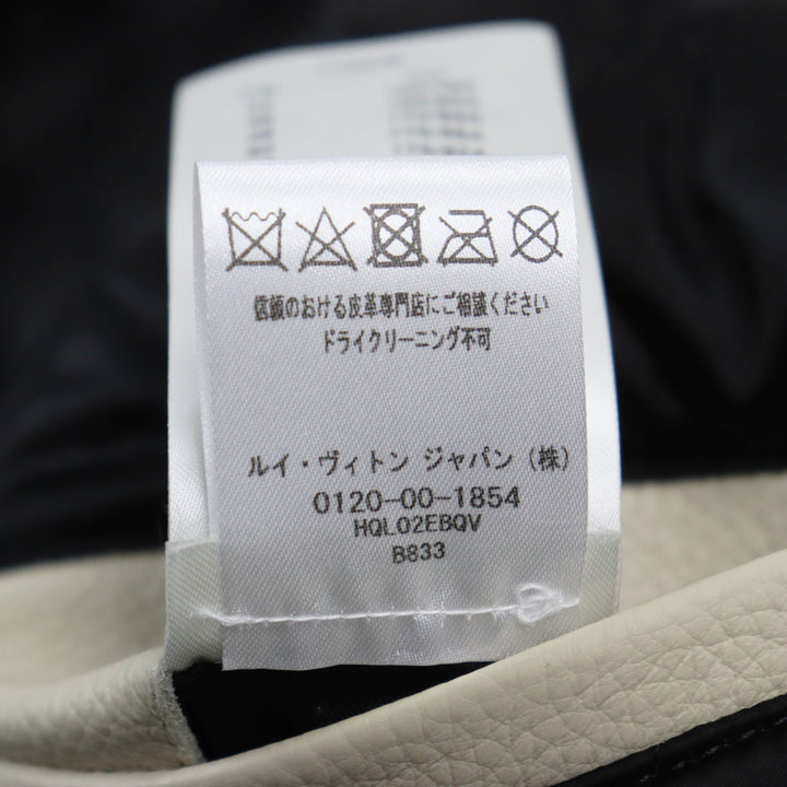 極美品●LOUIS VUITTON ルイヴィトン 定価935000円 24SS 1AFAGQ レザーアンドナイロンブルゾン 中綿入り ジャケット マロン 50 正規品