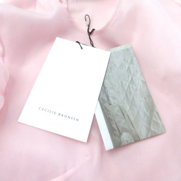 【ドンドン見直し】未使用品★セシリーバンセン 定価198000円 DELANY DRESS パフスリーブ リボンデザイン ワンピース LIGHT PINK UK6